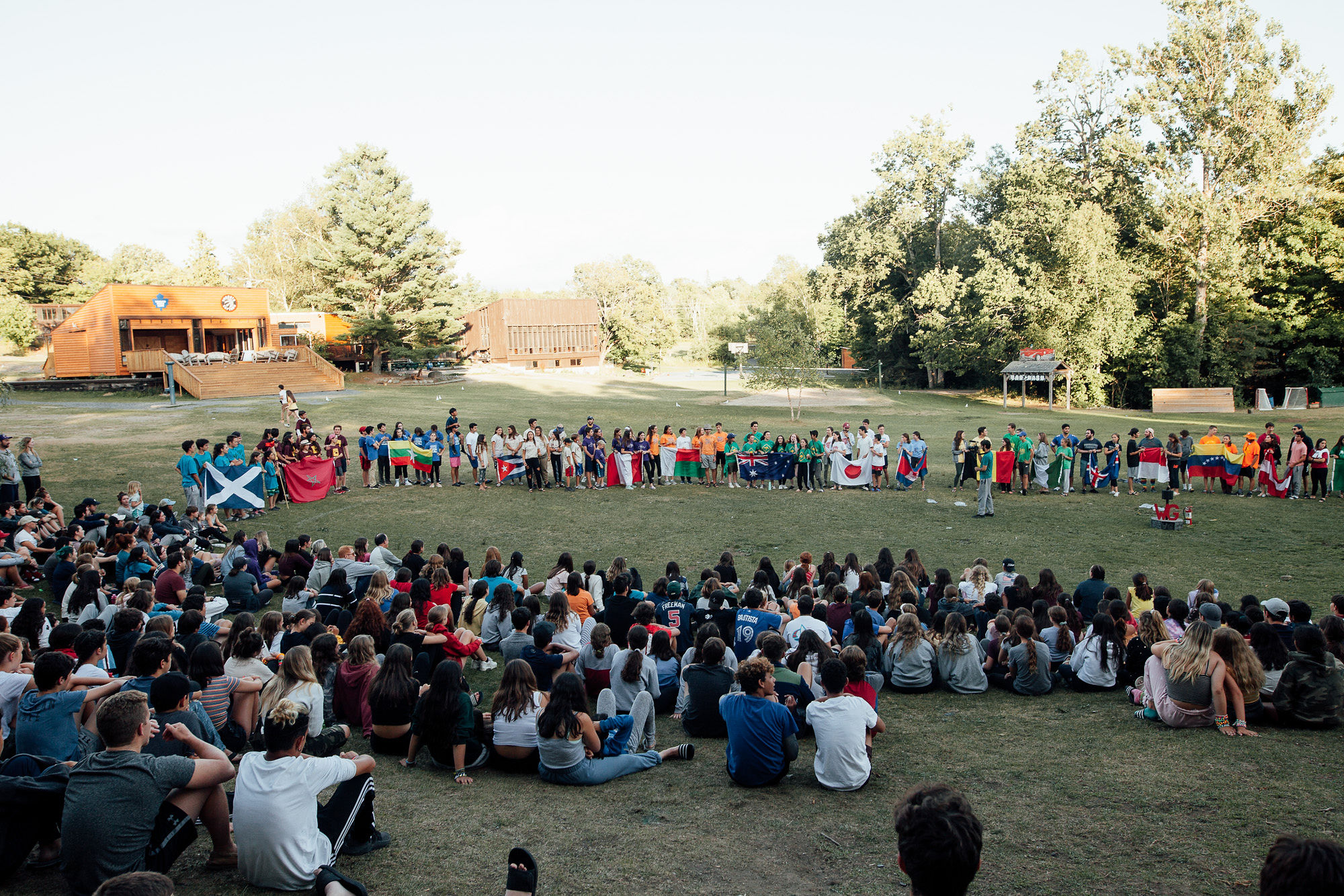 Group gathering at Camp Manitou