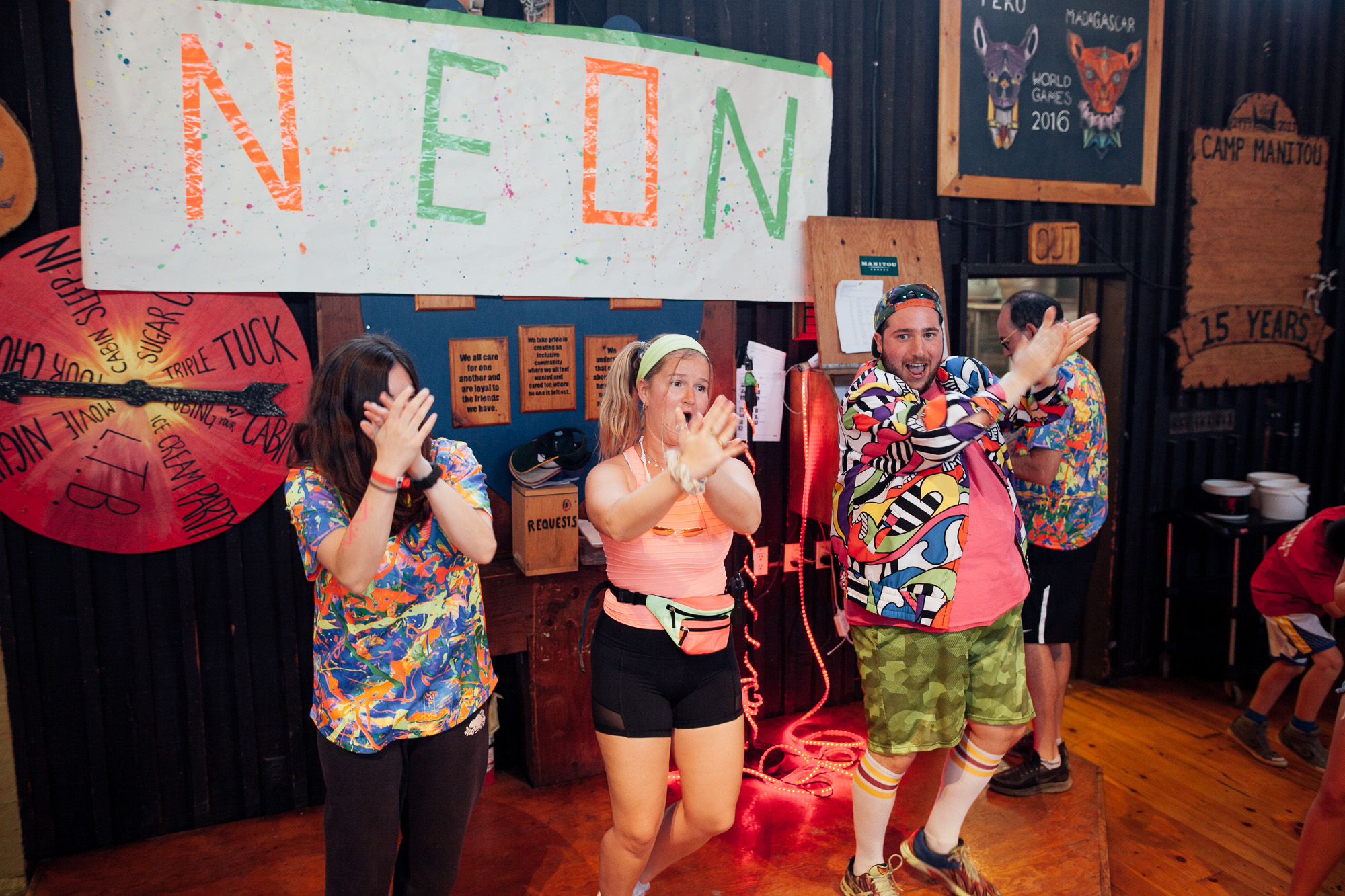 Neon theme at Camp Manitou